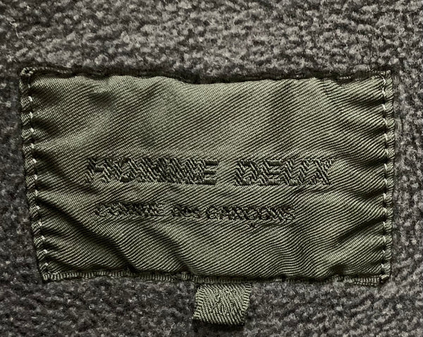 コムデギャルソン COMME des GARCONS HOMM DEUX 13AW ポリ縮絨 DL-J044 ジャケット ストライプ ブラック XSサイズ 201MT-1938