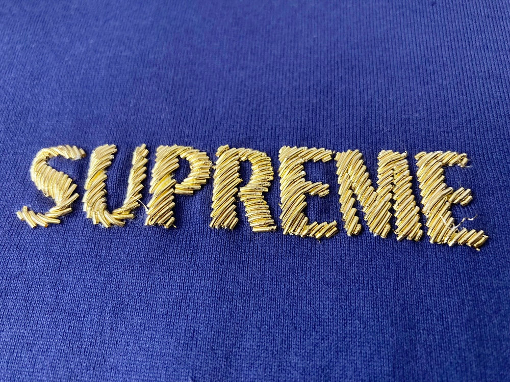 シュプリーム SUPREME Bullion Logo S/S TOP Washed Navy FW20 半袖