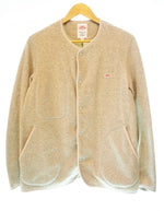 ダントン DANTON MEN'S FLEECE COLLARLESS JACKET CREAM：MARBLE メンズ フリース カラーレス ジャケット フリースジャケット ノーカラー 日本製 JD-8939 サイズ40 ジャケット 無地 ベージュ 101MT-1032