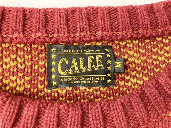 キャリー CALEE セーター ニット トップス プルオーバー レッド系 赤 星 スター  セーター 総柄 レッド Mサイズ 101MT-952