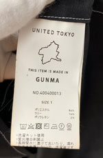 ユナイテッドトウキョウ UNITED TOKYO ノーカラー GUNMA セットアップ 40040013 長袖シャツ 無地 ブラック Sサイズ 201MT-1576