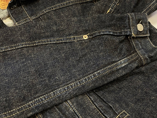 リーバイス Levi's 507 デニムジャケット 71507-XX J22 2nd Made in JAPAN 日本製 Lot 507 ビックE サイズ 40 ジャケット 無地 ネイビー 101MT-1777