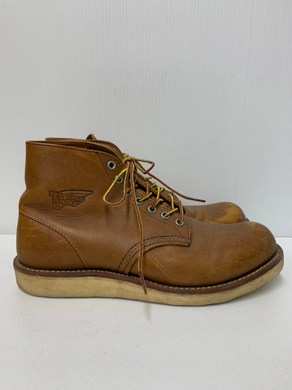 レッドウィング RED WING Heritage Work 6" Round Toe Boot ワークブーツ USA製 Dワイズ 9107 メンズ靴 ブーツ その他 ロゴ ベージュ 201-shoes328