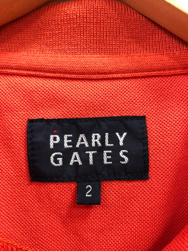 パーリーゲイツ PEARLY GATES 半袖ポロシャツ 半袖ポロシャツ 刺繍 オレンジ