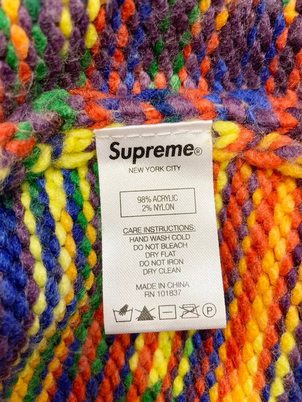 シュプリーム SUPREME Static Sweater スタティック セーター Multicolor 刺繍ロゴ マルチカラー系 ニット 20AW  セーター ロゴ マルチカラー Sサイズ 101MT-1347