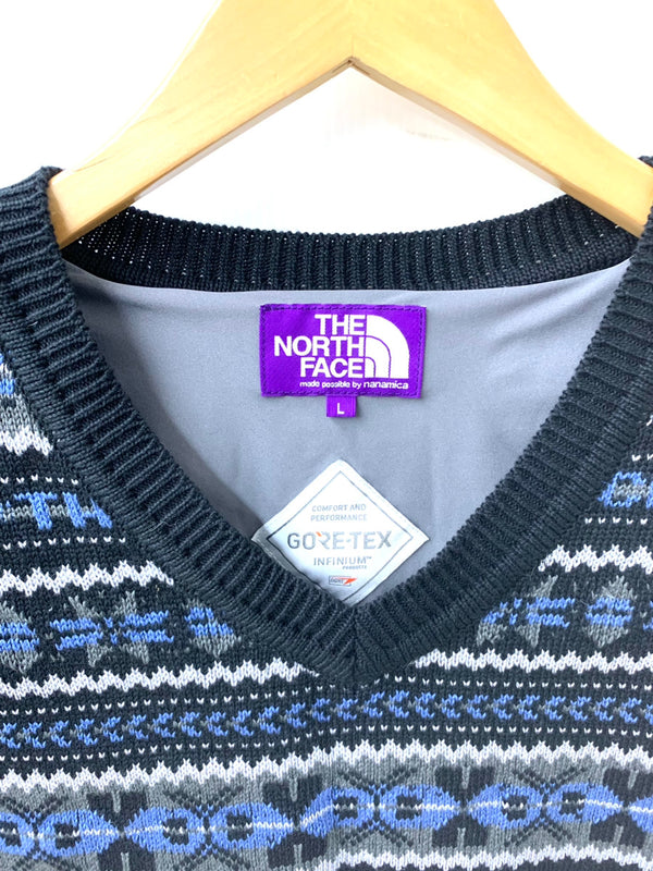 ノースフェイス THE NORTH FACE パープルレーベル Purple Label GORE-TEX INFINIUMTM Fair Isle Vest  NT6301N ベスト ロゴ マルチカラー Lサイズ 201MT-1616