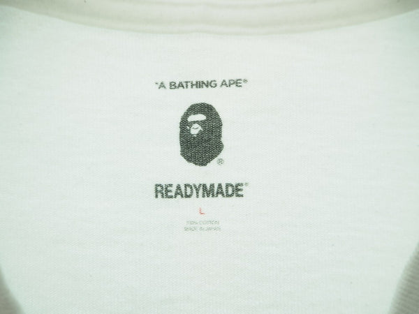ア ベイシング エイプ A BATHING APE レディメイド READYMADE 21ss PKG TEE 白 ロゴ Tシャツ プリント ホワイト Lサイズ 101MT-108