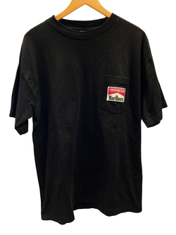US古着 Snake Pass Marlboro 90's 90年代 90s スネーク ポケット マルボロ プリントTシャツ ブラック系 黒 半袖 Made in USA  ONE SIZE Tシャツ プリント ブラック 101MT-1520