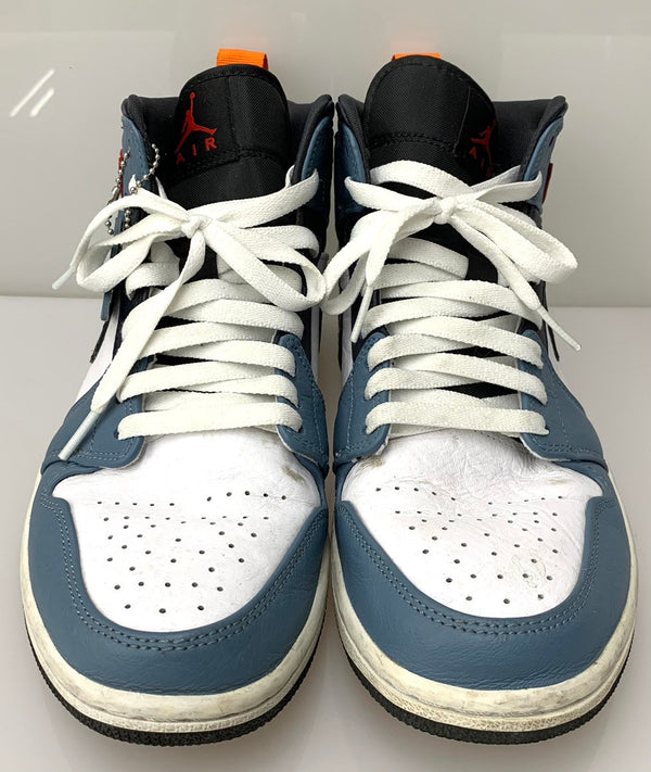 ナイキ NIKE FACETASM × Nike Air Jordan 1 Mid White/Navy CU2802-100 メンズ靴 スニーカー ロゴ ネイビー 26cm 201-shoes704