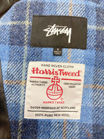 ステューシー STUSSY STUSSY × Harris Tweed ハリスツイード テーラードジャケット ウールジャケット チェック ブルー系 青  ジャケット チェック ブルー Sサイズ 101MT-1352