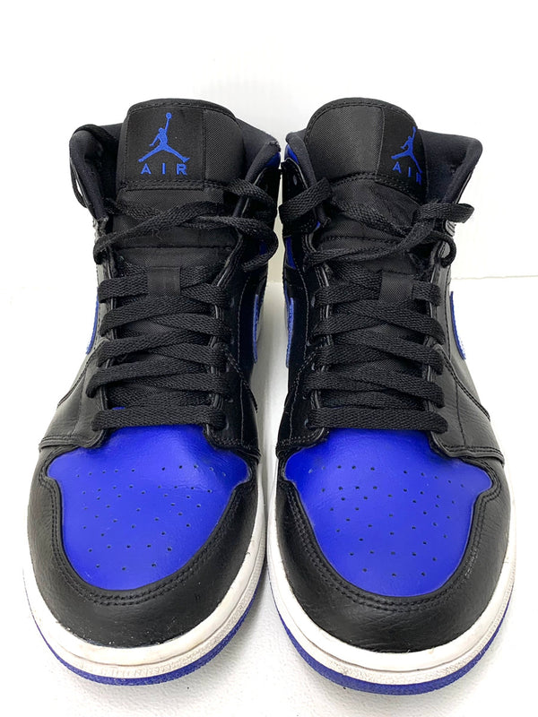 ナイキ NIKE エアジョーダン1 ミッド AIR JORDAN 1 MID BLACK/BLUE 554724-068 メンズ靴 スニーカー ロゴ ブラック 201-shoes456