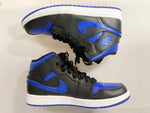 ナイキ NIKE AIR JORDAN 1 MID BLACK/HYPER ROYAL-WHITE エア ジョーダン 1 ミッド ブラック/ハイパーロイヤル  ブラック系 黒 ブルー系 青 シューズ 554724-068 メンズ靴 スニーカー ブラック 27.5cm 101-shoes833