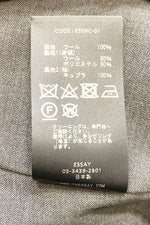 エッセイ ESSAY GURKHA COAT BEIGE×BLACK グルカコート アウター コート グレー系 Made in JAPAN ES09C-01 ジャケット 総柄 グレー Mサイズ 101MT-1026