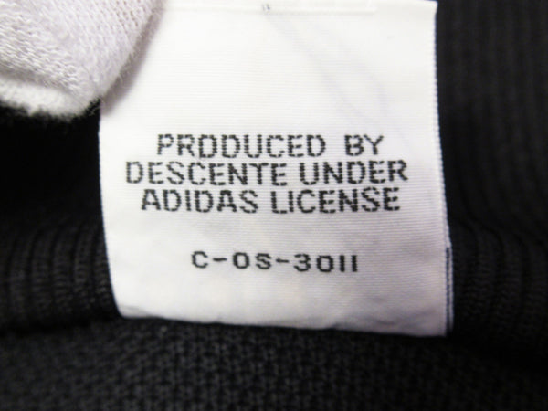 adidas アディダス デサント製 トレフォイル トラック ジャケット ハイトップ ブラック/ゴールド 刺繍タグ メンズ TECHNO TAD-7T