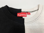 シュプリーム SUPREME Split Crewneck Sweatshirt 18FW アーチロゴ 黒 グレー スウェット ロゴ ブラック Lサイズ 101MT-1982