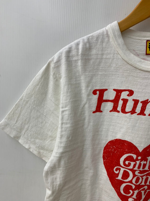 ヒューマンメイド HUMAN MADE x ガールズ ドント クライ Girls Don’t Cry クルーネック コットン Tee Tシャツ ロゴ ホワイト 201MT-1404