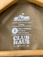 クラブハウス CLUBHAUS ジップアップ パーカー フーディー ゴルフ サイズ5 ジャケット ロゴ ベージュ 201MT-984