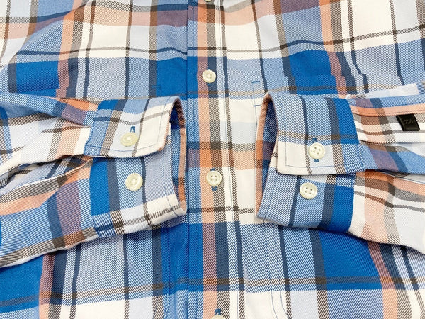 ダイワピア DAIWA PIER39 Tech Work Shirts Flannel Plaids 22SS チェックシャツ 長袖 BE-88022 長袖シャツ チェック ブルー Mサイズ 101MT-1993