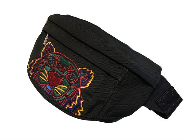 ケンゾー KENZO TIGER BUMBAG タイガー 刺繍 バッグ ブラック系 黒  バッグ メンズバッグ ボディバッグ・ウエストポーチ ロゴ ブラック 101bag-100