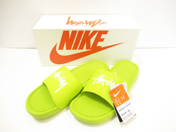 NIKE BANASSI ナイキ ベナッシ × STUSSY ステューシー Bright Cactus サンダル スリッパ グリーン 29cm メンズ CW2787-300 (SH-366)