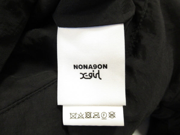 X-GIRL × NONA9ON PUFF JACKET エックスガール ノナゴン ナイロン ジャケット リバーシブル ブラック/パープル サイズS レディース 05183507