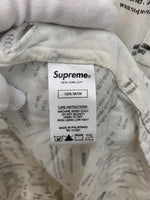 シュプリーム SUPREME Receipts Rayon S/S Shirt 2020AW レシート 半袖シャツ 総柄 ホワイト LLサイズ 201MT-218