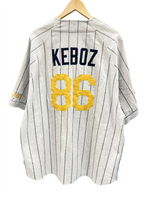 ケボズ KEBOZ POPUP JAPAN TOUR 2021 FREAK’S STORE BASEBALLL SHIRT ベースボール シャツ セットアップ グレー系 ストライプ 213-1037 / 213-1434 スーツ・セットアップ グレー LLサイズ XL 101MB-336
