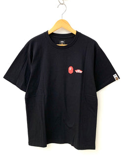 アベイシングエイプ A BATHING APE × VANS バンズ ヴァンズ SK8-HI クルーネック Tee Tシャツ プリント ブラック Mサイズ 201MT-1058