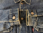 リーバイス Levi's LEVI'S 93年製 赤耳 ビッグE デニム ジャケット DENIM JACKET J02 JT071 11 93 ブルー系 青 ネイビー系 日本製 Made in JAPAN 71507 XX サイズ36 ジャケット 無地 ブルー 101MT-1199