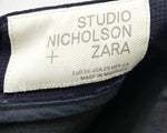 ザラ ZARA スタジオニコルソン Studio Nicholson テック系 ワイドシルエット EUR36 カーゴパンツ 無地 ネイビー 201MB-485