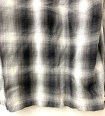 ワコマリア WACKO MARIA オンブレチェックシャツ レーヨン 長袖シャツ ロゴ グレー Mサイズ 201MT-1822