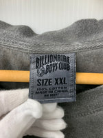 ビリオネアボーイズクラブ Billionaire Boys Club BB PAVEMENT SS KNIT SHIRT クルーネック Tee USED加工 Tシャツ プリント グレー 3Lサイズ 201MT-1142