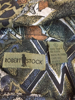 ROBERT STOCK ロバートストック 長袖シャツ 総柄 シルク XL