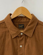 テンダーロイン TENDERLOIN モールスキン ビッグサイズ 長袖シャツ 無地 ブラウン LLサイズ 201MT-1512
