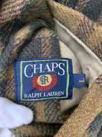 ラルフローレン RALPH LAUREN CHAPS ウールコート リバーシブル コート チェック ブラウン Lサイズ 201MT-1056