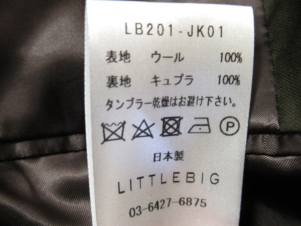 LITTLEBIG リトルビッグ Shiny Semi-Double JKT テーラード ブラウン ウール サイズ1 メンズ LB201-JK01