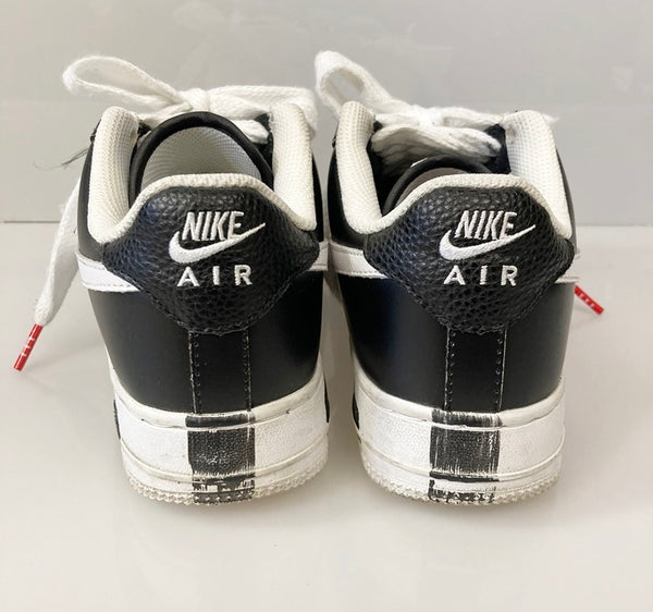 ナイキ NIKE × PEACEMINUSONE ピースマイナスワン AIR FORCE 1 ’07 PARA-NOISE パラノイズ  黒×白 AQ3692-001 レディース靴 スニーカー ブラック 24cm 101-shoes864