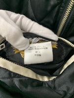 ハーレーダビッドソン HARLEY DAVIDSON スカジャン ブルゾン ジップアップ リバーシブル ジャケット 刺繍 ベージュ Lサイズ 201MT-507