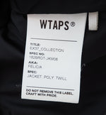 ダブルタップス W)taps WTAPS EX37 COLLECTION FELICIA JACKET POLY TWILL  フェリシアジャケットポリーツイル アウター 上着 サイズ X 02  182BRDT-JKM06 ジャケット ロゴ ブラック 101MT-655