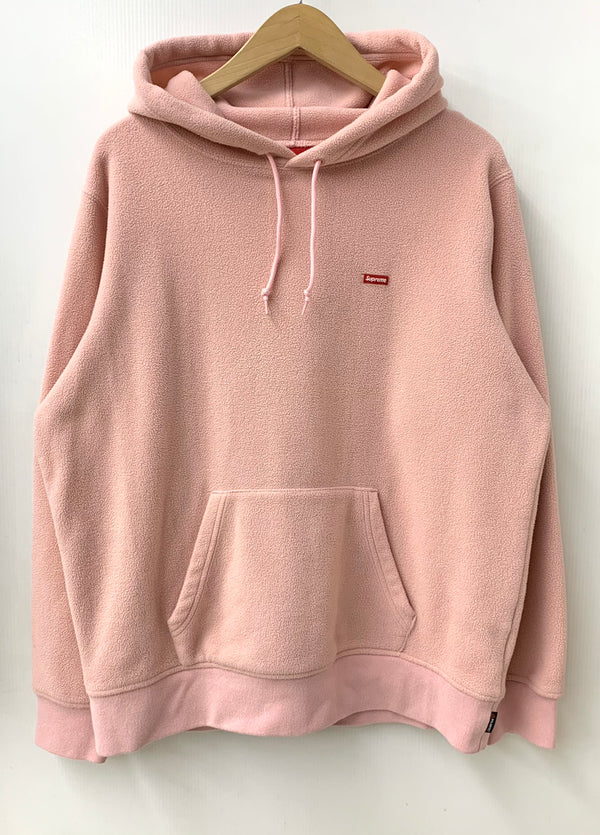 シュプリーム SUPREME 17FW ポーラテック Polartec Hooded Sweatshirt フリース パーカ ロゴ ピンク 201MT-1670