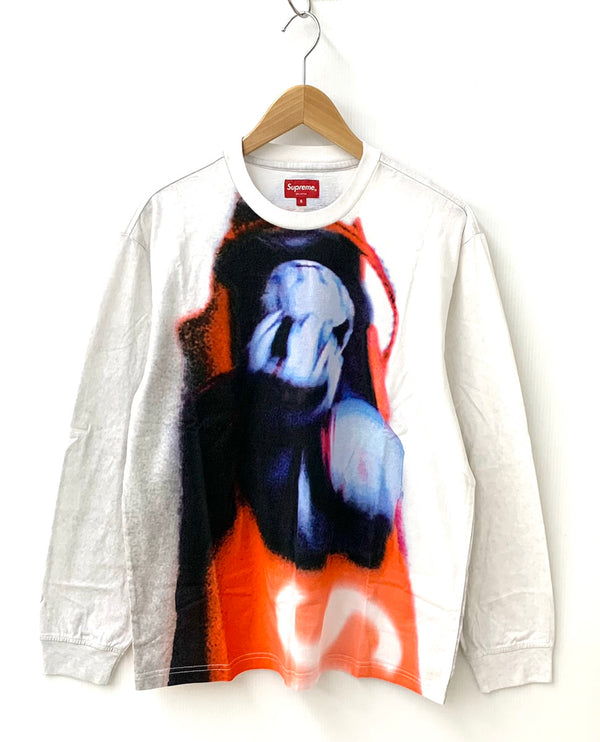 シュプリーム SUPREME 20AW Bobsled L/S Top ボブスレー フォト ロングスリーブ ロンT 総柄 ホワイト Sサイズ 201MT-1092