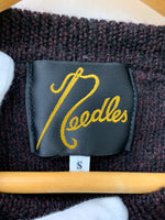 ニードルス Needles 半袖 ニット クルーネック ウール100％ 日本製 セーター 無地 ブラウン Sサイズ 201MT-962