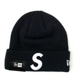 【中古】シュプリーム SUPREME ニューエラ NEW ERA S Logo Beanie 17AW Sロゴ ビーニー 帽子 メンズ帽子 ニット帽 刺繍 ブラック 201goods-139