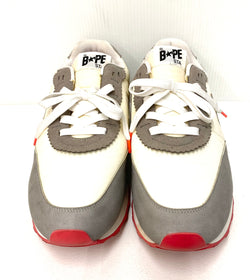 アベイシングエイプ A BATHING APE ベイプスタ BAPESTA vibramソール メンズ靴 スニーカー ロゴ グレー 201-shoes444