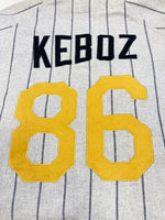 ケボズ KEBOZ POPUP JAPAN TOUR 2021 FREAK’S STORE BASEBALLL SHIRT ベースボール シャツ セットアップ グレー系 ストライプ 213-1037 / 213-1434 スーツ・セットアップ グレー LLサイズ XL 101MB-336