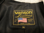 バンソン VANSON STAR LEATHER JACKET バイクジャケット レザー 黒  サイズ 36 ジャケット ロゴ ブラック 101MT-2036