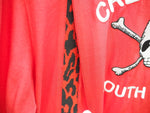 クリームソーダ CREAM SODA CS ドクロ刺繍シャツ ボーリングシャツ 赤 半袖シャツ  PD20H-03 半袖シャツ 刺繍 レッド Mサイズ 101MT-547