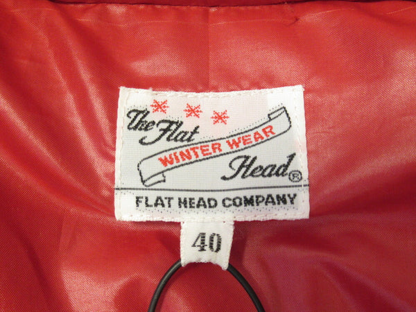 THE FLAT HEAD フラットヘッド ダウンジャケット レッド アウター メンズ size 40