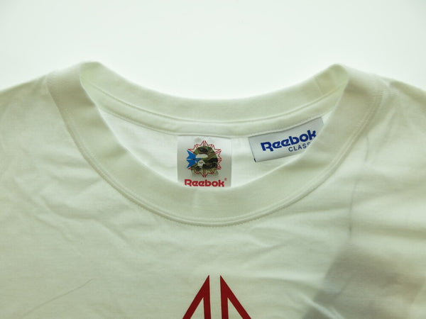 ア ベイシング エイプ A BATHING APE Reebok リーボック コラボ 白半袖 迷彩 エイプカモ Tシャツ ロゴ ホワイト Lサイズ 101MT-39