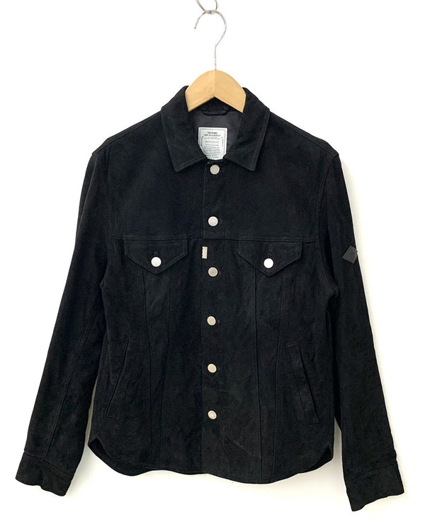 クライミー CRIMIE スウェード レザージャケット SUEDE LEATHER JACKET ゴートレザー やぎ革 C1K1-JK11 ジャケット ワンポイント ブラック Mサイズ 201MT-731